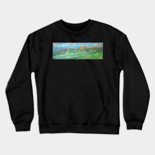 The Pinnacle from Hervey Range Lookout - Acrylic original is on Canvas Crewneck Sweatshirt